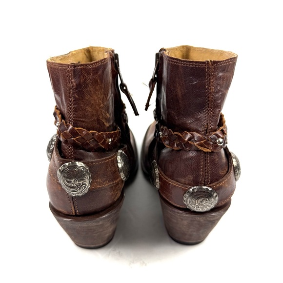 Idyllwind Ankle Boots 7 Brown Leather Charm Western Boho Miranda Lambert Bootie - Picture 6 of 13